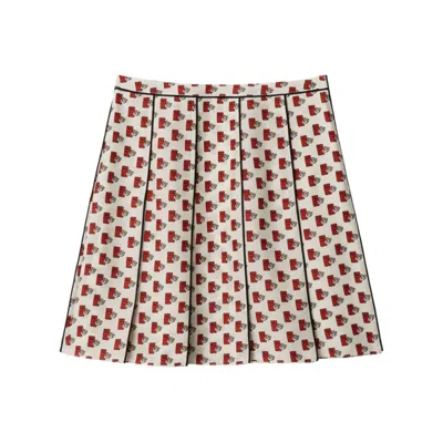 BURBERRY BURBERRY POSTBOX PLEATED SILK SKIRT