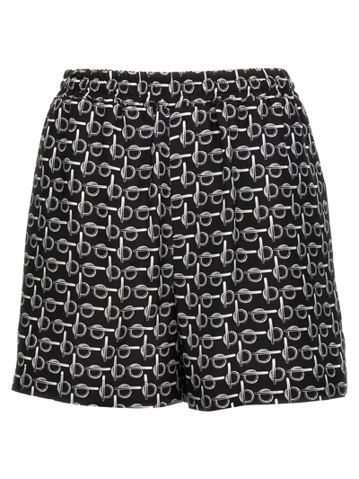 Burberry B-print Silk Shorts In Black