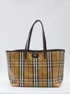 Burberry Medium Tote Bag Highlands Rectangular Check In Multi