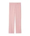 Burberry Pressed-crease Wool Tailored Trousers In Pink