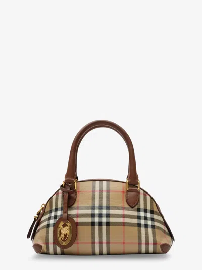 Burberry Primrose Mini Coated Canvas Handbag In Beige