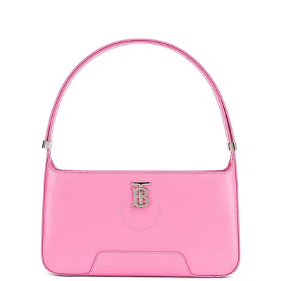 Burberry Primrose Pink Leather Medium Tb Shoulder Bag
