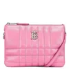 BURBERRY BURBERRY PRIMROSE PINK QUILTED LEATHER LOLA POUCH BAG
