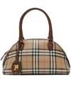 Burberry Primrose Small Shoulder Bag Check Pattern In Purple