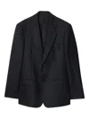 Burberry Prince-of-wales Check Wool Blazer In Blue