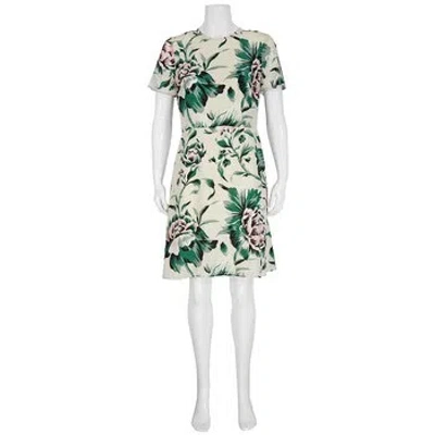 Burberry Print Dress In White