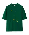 Burberry Duck Cotton T-shirt In Green