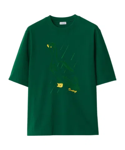 Burberry Print T-shirt In Green