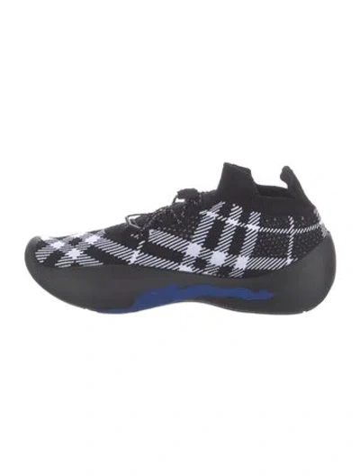 Pre-owned Burberry Printed Athletic Sneakers In Black
