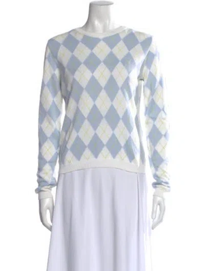 Pre-owned Burberry Printed Bateau Neckline Sweater In Neutral