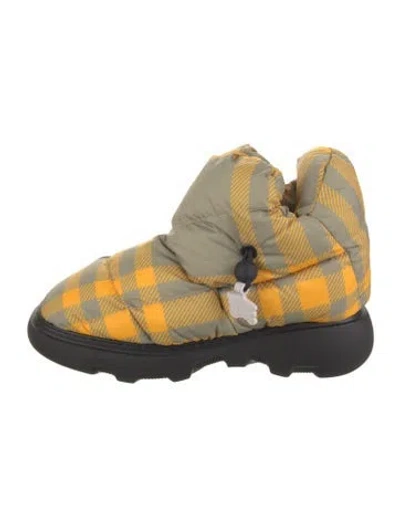 Pre-owned Burberry Printed Boots W/ Tags In Yellow