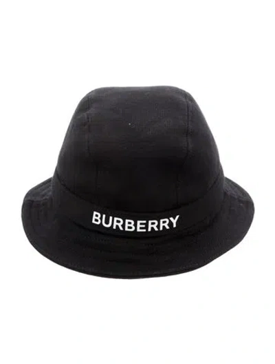 Pre-owned Burberry Printed Bucket Hat In Black