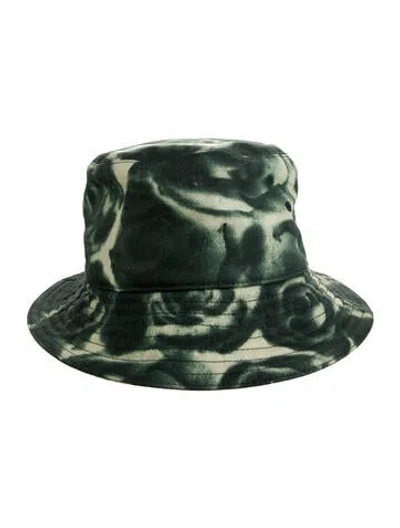 Pre-owned Burberry Printed Bucket Hat In Green