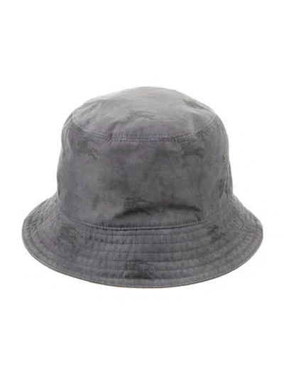 Pre-owned Burberry Printed Bucket Hat W/tags In Gray