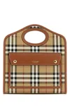 Burberry Printed Canvas And Leather Mini Pocket Handbag In Briarbrown