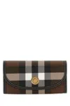 BURBERRY PRINTED CANVAS AND LEATHER WALLET
