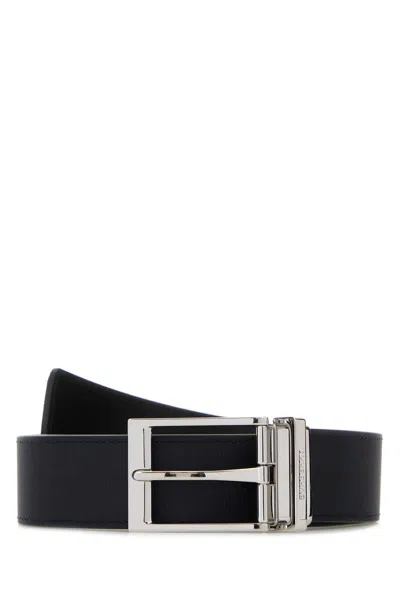 Burberry Printed Canvas Belt In Black