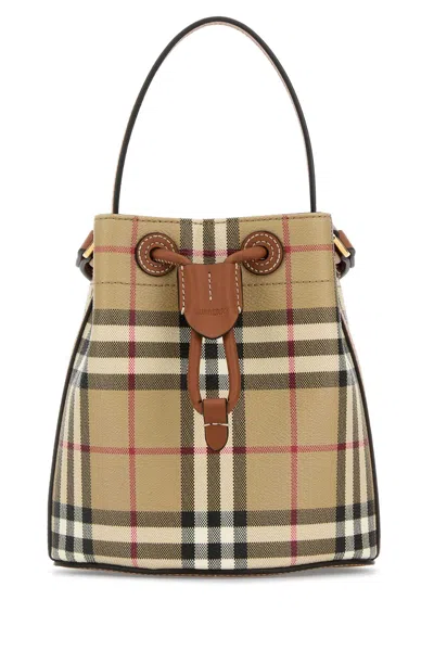Burberry Printed Canvas Bucket Bag In Multi