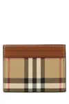 Burberry Archive Beige Check-print Faux-leather Card Holder