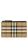 Burberry Beige Check Large Bifold Wallet