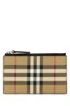Burberry Beige Check Large Bifold Wallet
