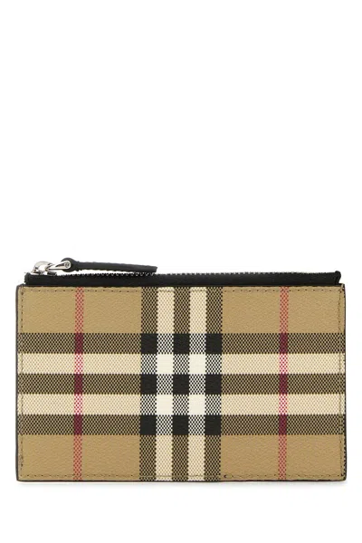 BURBERRY PRINTED CANVAS CARD HOLDER
