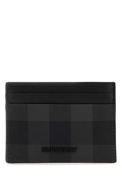 Burberry Printed Canvas Card Holder In Black