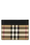 BURBERRY PRINTED CANVAS CARD HOLDER
