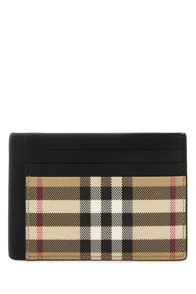 BURBERRY PRINTED CANVAS CARD HOLDER