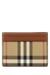 Burberry Printed Canvas Card Holder In Brown