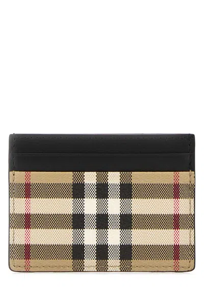 Burberry Printed Canvas Card Holder In Brown