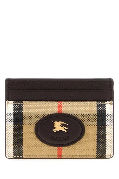 Burberry Printed Canvas Card Holder In Brown