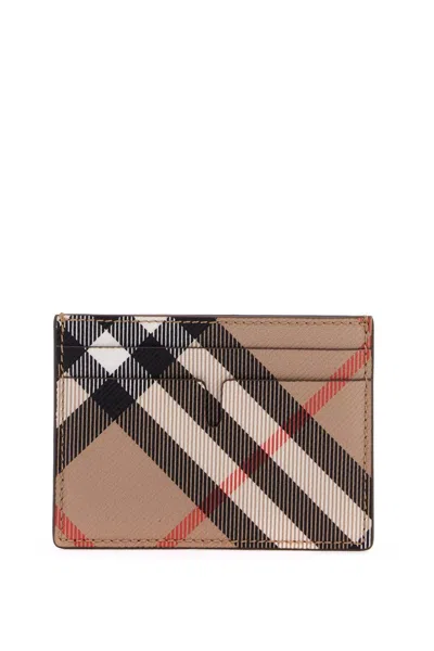 Burberry Printed Canvas Card Holder In Metallic