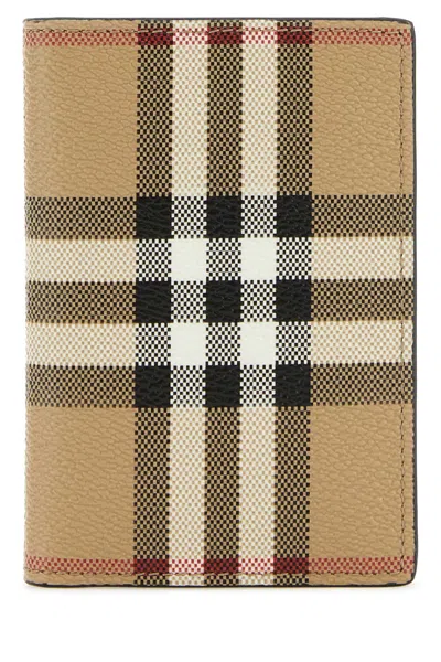 Burberry Printed Canvas Cardholder In Archivebeige
