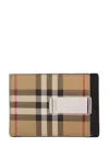 Burberry Printed Canvas Cardholder In Beige
