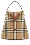 Burberry Printed Canvas Check Bucket Bag