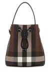 Burberry Printed Canvas Check Bucket Bag In Multi