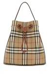 Burberry Printed Canvas Check Bucket Bag In Multi