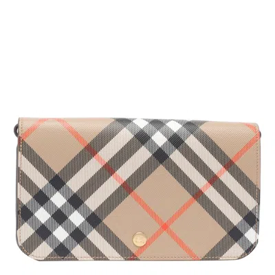 Burberry Printed Canvas Check Wallet