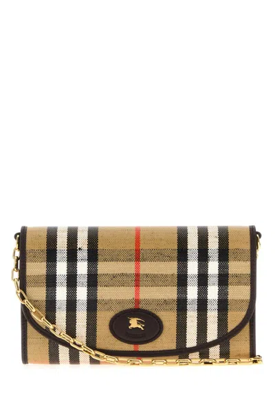 Burberry Printed Canvas Highlands Wallet Mini In Checked