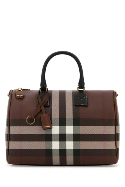 Burberry Printed Canvas Medium Check Handbag