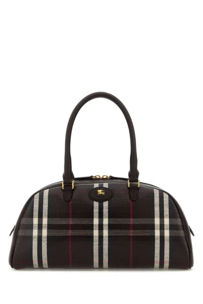 Burberry Printed Canvas Medium Highlands Handbag In Brown