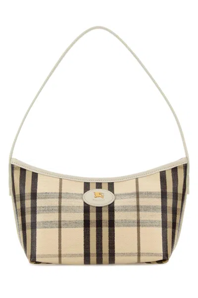 Burberry Women Printed Canvas Mini Highlands Shoulder Bag In Yellow