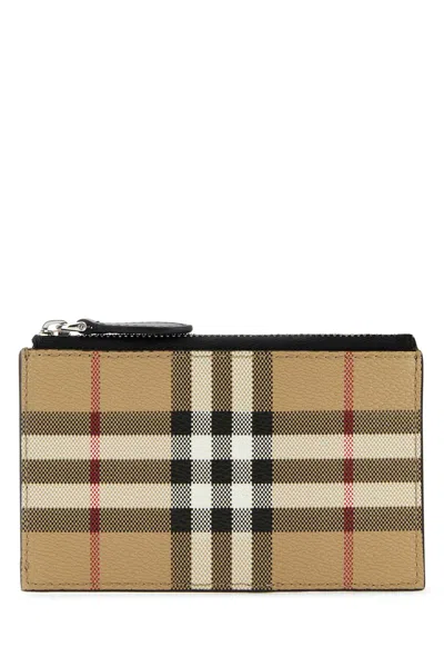 Burberry Printed Canvas Mini Wallet In Multi