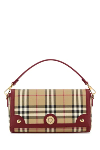 Burberry Printed Canvas Note Handbag In Multi