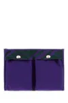 Burberry Canvas Shopping Clutch With Contrasting Trim In Vine