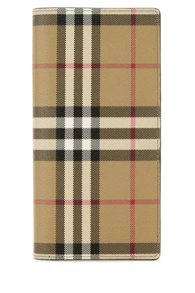 Burberry Printed Canvas Wallet In Brown