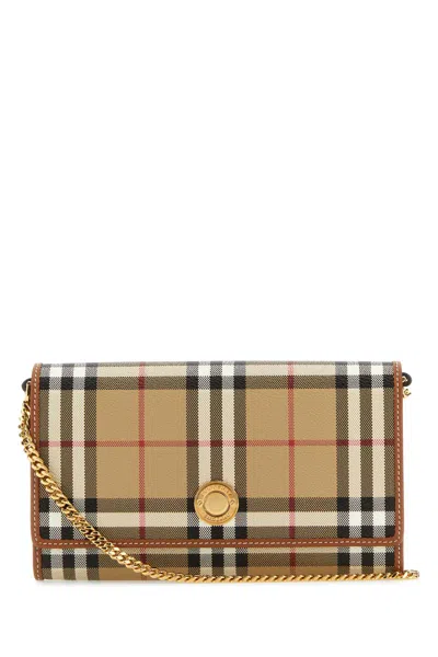 Burberry Printed Canvas Wallet In Archivebeige