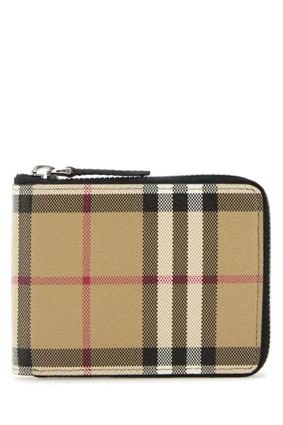 Burberry Printed Canvas Wallet In Brown