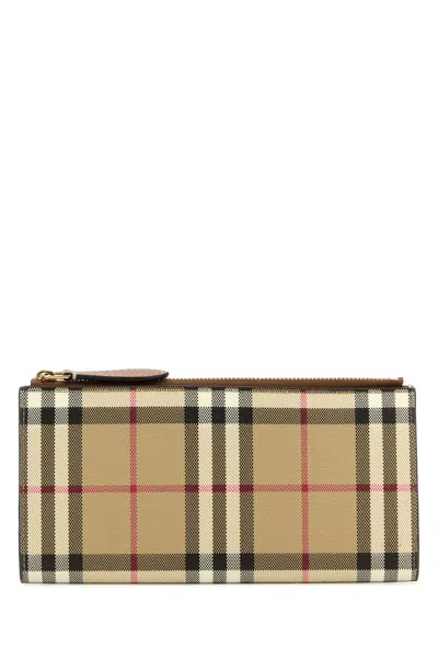 Burberry Printed Canvas Wallet In Brown